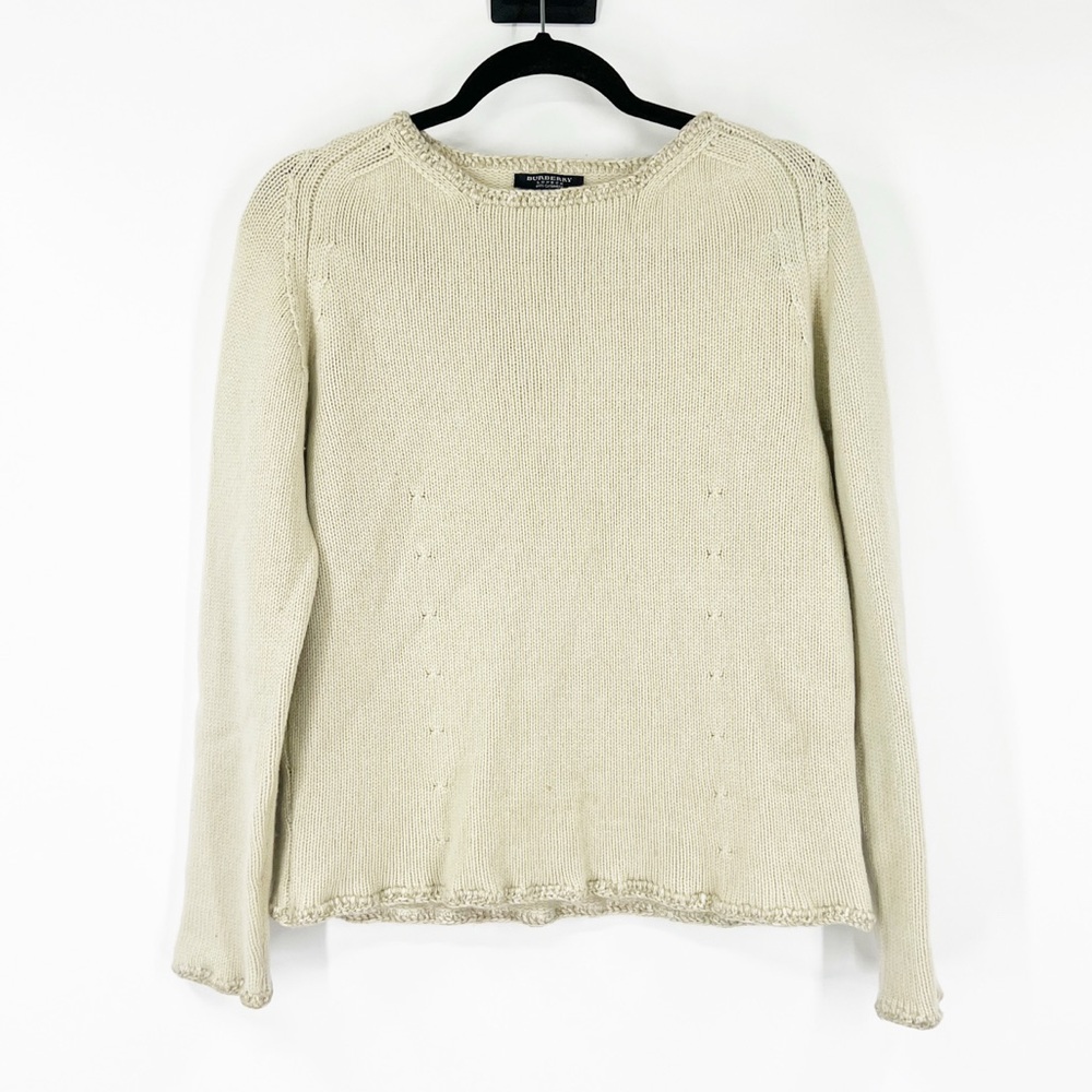 Burberry London 100% Cashmere Long Sleeve Pullover Sweater - Picture 1 of 11